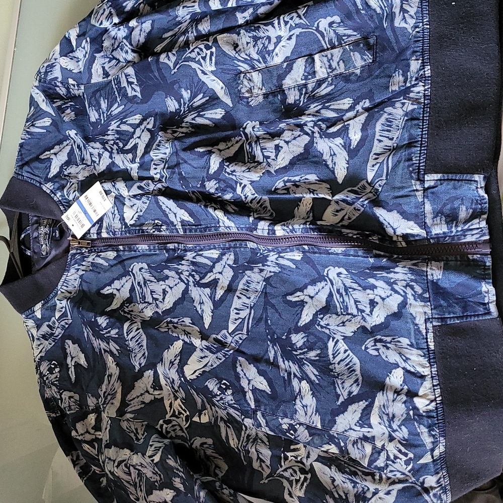 American Rag blue "leaves" jacket